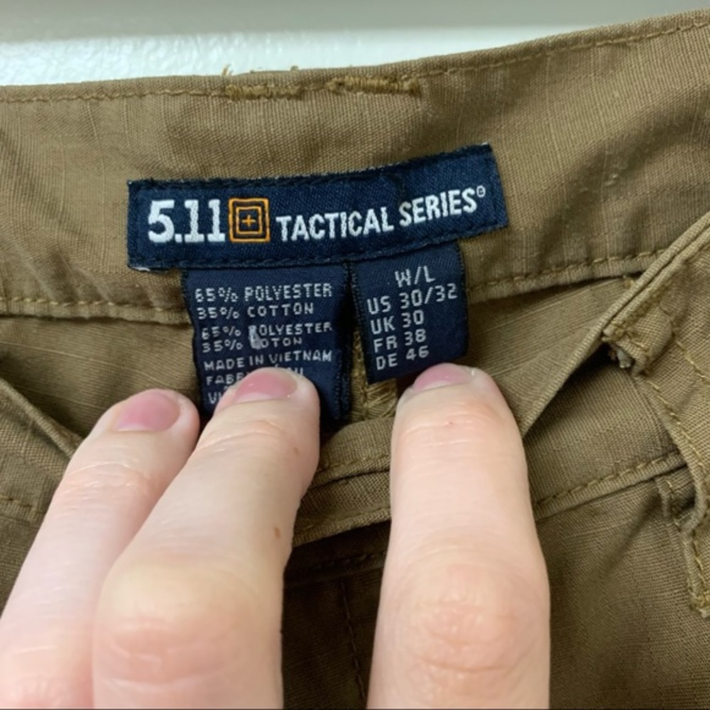 5.11 Tactical Cargo Workwear Pants Brown Size 30x32 - Picture 5 of 8